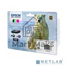 Картридж струйный Epson C13T26364010 черный/голубой/желтый/пурпурный набор карт. для Epson XP-600/605/700/710/800