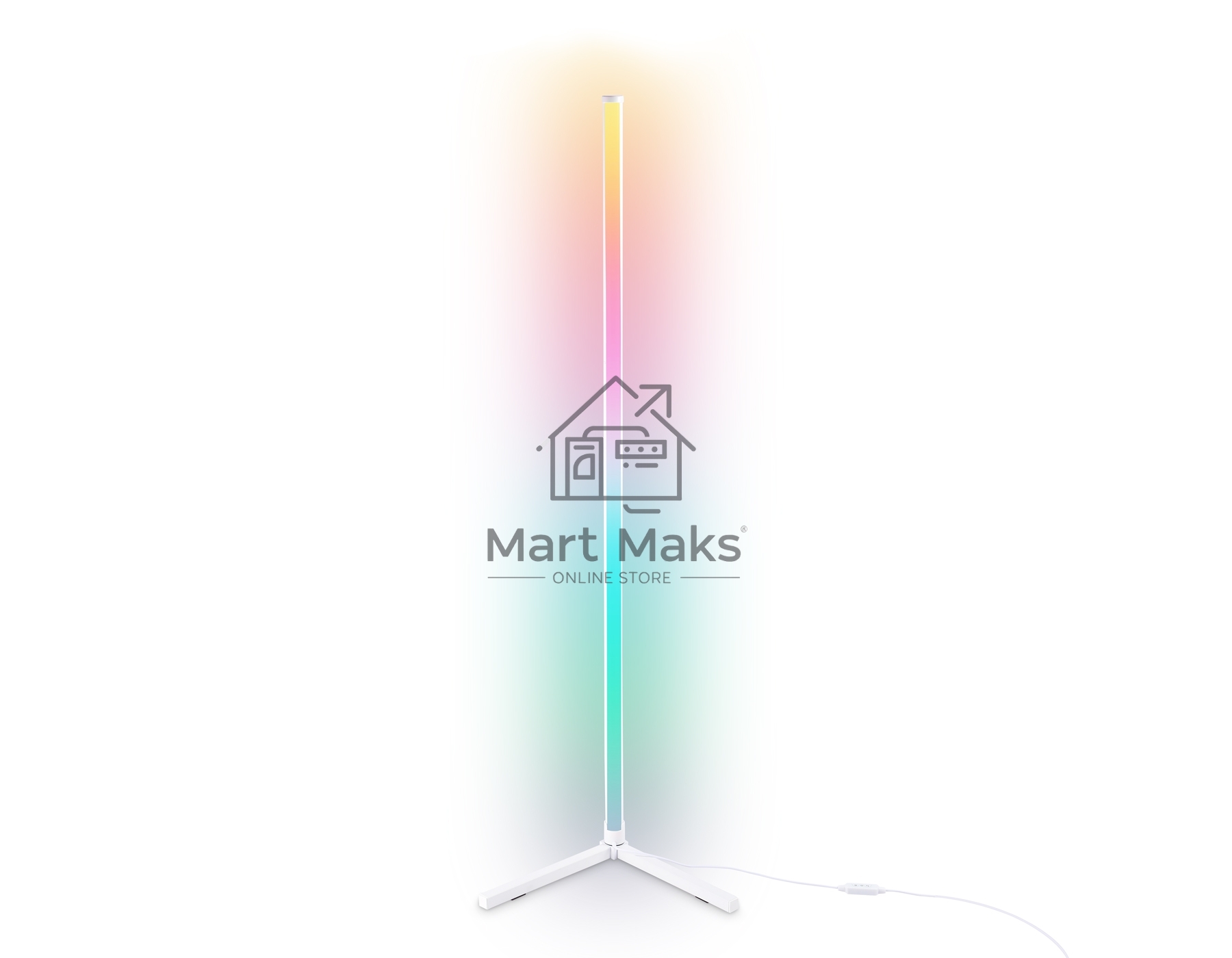 Светильник Ambrella light FL8020 WH белый LED 15W RGB D32*1250 (ПДУ РАДИО 2.4G)