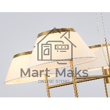 Люстра Ambrella light LH72473/5 BS/WH латунь/белый Е14/5 max 40W D1000*290-1080