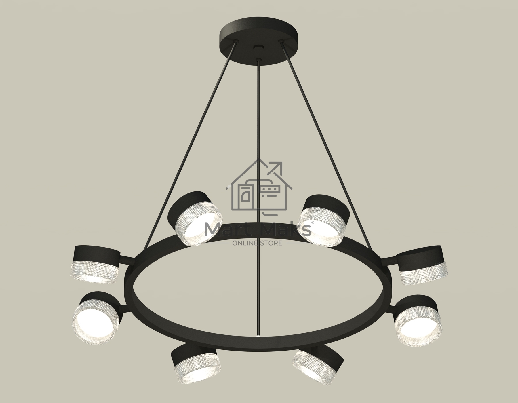 Светильник Ambrella light XB9198250/8 SBK/CL черный песок/прозрачный GX53 (C9198, N8480)