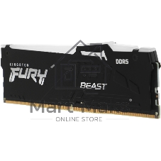 Оперативная память Kingston Fury Beast Black RGb, DDR5, 8Gb (1x8Gb), 5600MHz, CL36, DIMM, с радиатором, RGb, черный