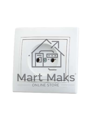 Розетка 1-м СП Мира 16А IP20 без заземл. керам. белый/белый LEZARD 701-0202-121