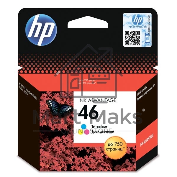 Картридж струйный HP 46 CZ638AE многоцветный для HP DJ Adv 2020hc/2520hc