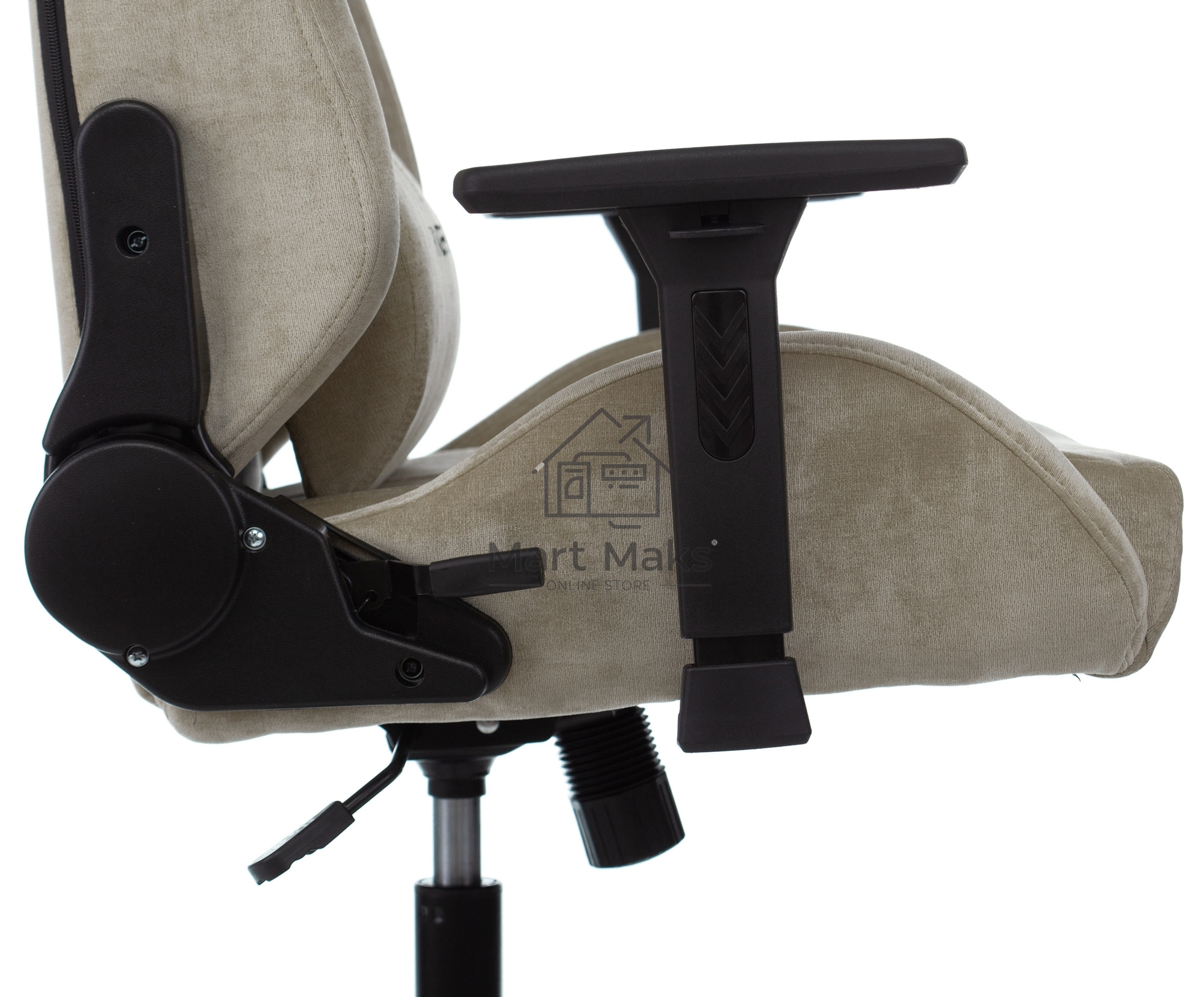 Кресло игровое Бюрократ Knight N1 Fabric бежевый Light-21, с подголов. крестовина металл