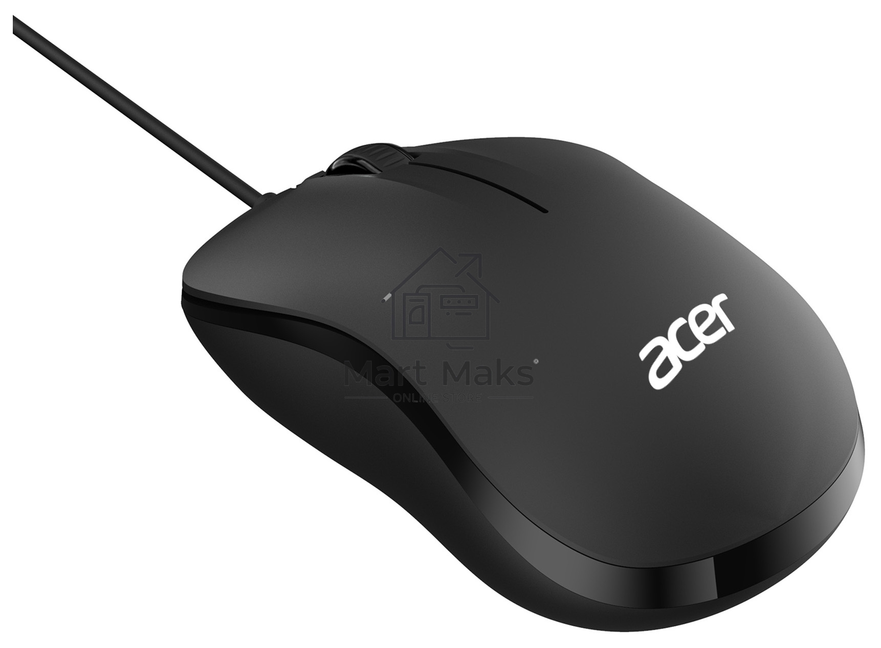 Мышь проводная Acer OMW140 черный, 1200 dpi, USB, кнопки - 3