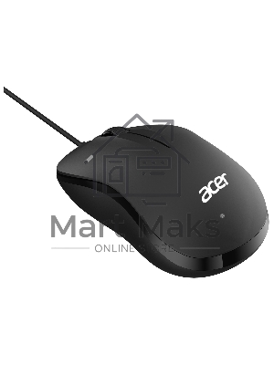 Мышь проводная Acer OMW140 черный, 1200 dpi, USB, кнопки - 3