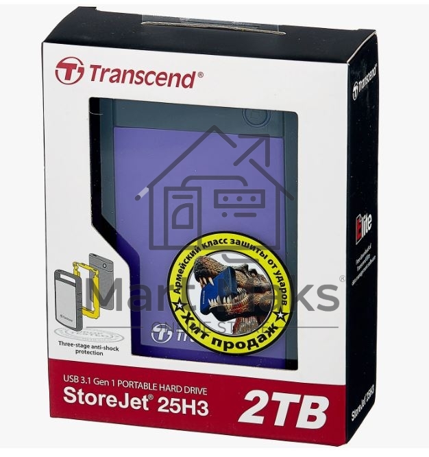 Внешний жесткий диск Transcend USB 3.0 2Tb TS2TSJ25H3P StoreJet 25H3P (5400 об/мин) 2.5