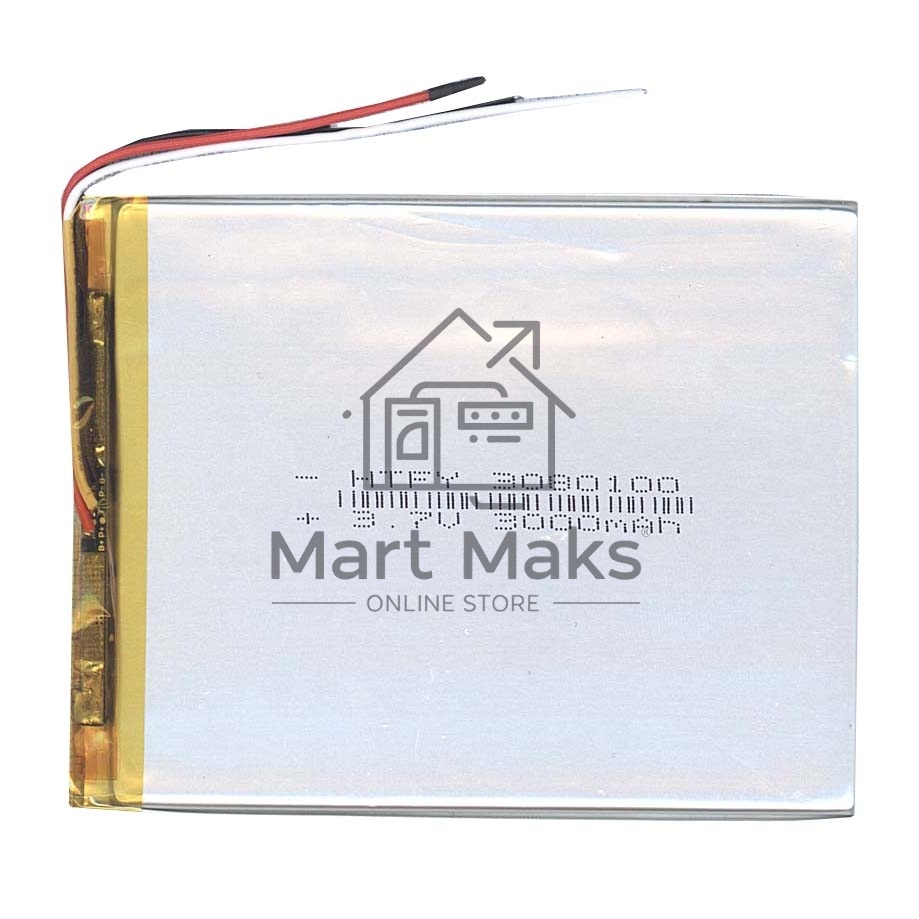 Аккумулятор Li-Pol (батарея) 3*80*100мм 3pin 3.7V/3000mAh