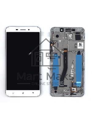 Дисплей для Asus ZenFone 3 Laser ZC551KL белый с рамкой