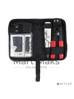 Монтажный инcтрумент Gembird TK-NCT-01 Набор инструментов для работы с локальной сетью (4 предмета) набор