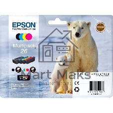 Картридж струйный Epson C13T26164010 черный/голубой/желтый/пурпурный набор карт. (200 стр 17 мл ) для Epson XP-600/605/700/710/800