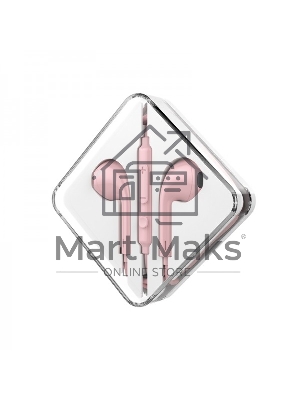 Наушники проводные вставки с микрофоном Hoco M55 розовый