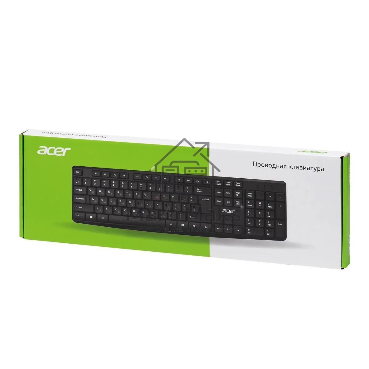 Клавиатура Acer OKW121 (ZL.KBDEE.00B) проводная, USB, черный