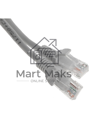 Патч-корд Premier PP12-0.5M 1000Гбит/с UTP 4 пары cat.5E CCA molded 0.5м серый RJ-45 (m)-RJ-45 (m)