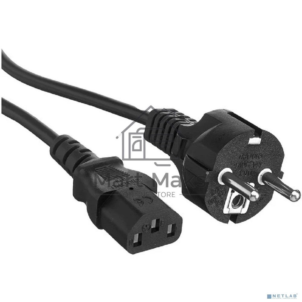 Кабель питания ExeGate Special PC-1,8S (Евровилка Schuko->C13, 3*1.0мм2, CCA, черный, 1.8 м)