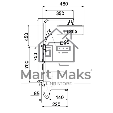 SL144-009DK Душевая система, Ø35