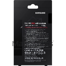Накопитель SSD Samsung 990 Pro 4Tb, PCIe 4.0 x4, M.2 2280, NVMe, R/W 7450/6900, с радиатором