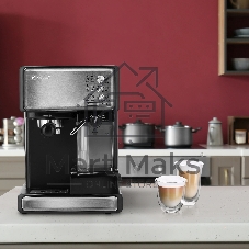 Кофеварка рожковая Vitek VT-1514 (BK) нержавеющая сталь/черный, исп. кофе - молотый, 1.65 л, 1238 Вт, 15 бар