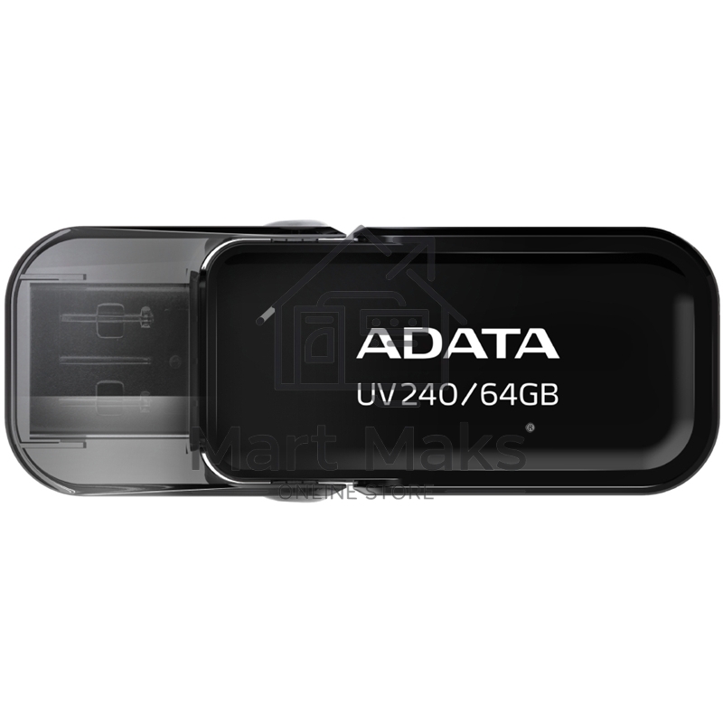 Флешка USB ADATA R/W 64GB ADATA UV240, USB 2.0, черный