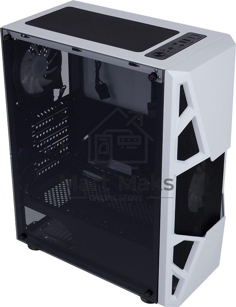 Компьютерный корпус AeroCool / Formula CL-3303W RGB белый без БП ATX 6x120mm 2xUSB2.0 1xUSB3.0 audio bott PSU