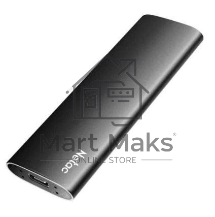 Накопитель SSD External Netac 2.0Tb Z SLIM <NT01ZSLIM-002T-32BK> (USB3.2, up to 520/480MBs, 100х29.5х9mm, Black)