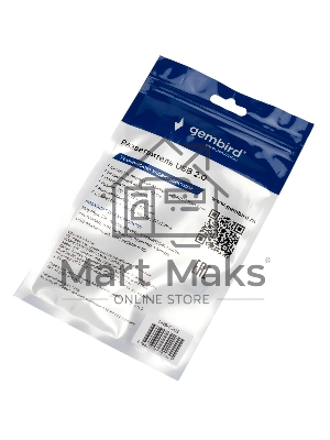 Разветвитель USB2.0 Gembird UHB-C203, 4xUSB2.0, кабель USB 10см, алюминий, пакет