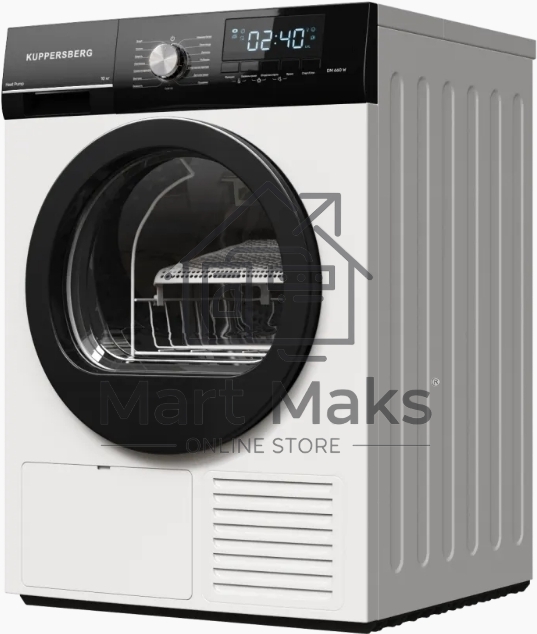 Сушильная машина Kuppersberg DM 660 W белый, 10 кг, сушка - конденсационная, программ - 15, 59.5 x 85 x 66.5 см
