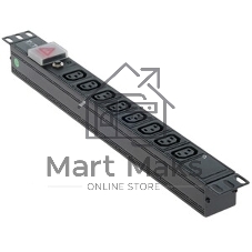 Блок распределения питания Lanmaster TWT-PDU19-10A8C3 гор.размещ. 8xC13 базовые 10A C14