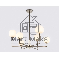 Люстра Ambrella light LH53001/6 SN/FR сатин никель/белый матовый G9*6 max 40W D690*680