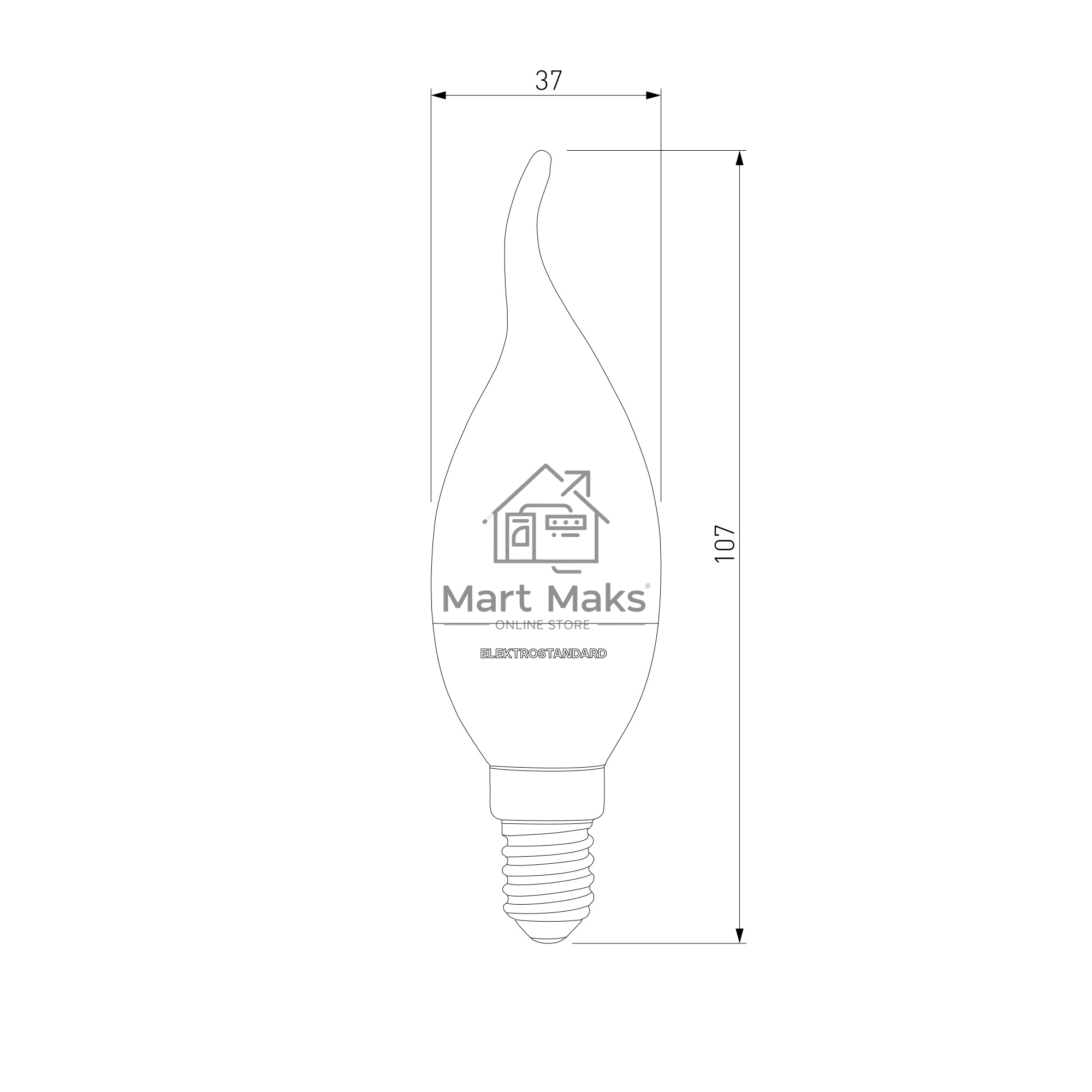 Dimmable 7W 4200K E14 (CW35) (BLE1450) / Лампа светодиодная