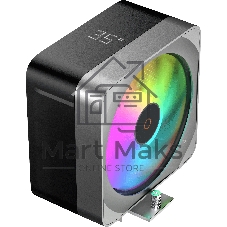 Кулер для процессора CPU Cooler Ocypus Delta A40 EX BK Digital (200W, 4-pin PWM, LED temp., 157mm, Al/Cu, 4x6mm, ARGB, 1x120mm, 60CFM, 31dBA, 1600RPM, S: 1851/1700/1200/115X, AM5/AM4, black)