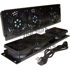 Блок вентиляторов Lanmaster (TWT-CB-FANV3-RACK) 3 вент. черный (упак.:1шт)