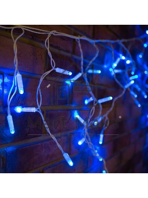 Гирлянда Neon-night Айсикл (бахрома) светодиодный, 4,8 х 0,6 м, белый провод, 230 В, диоды синие, 152 LED