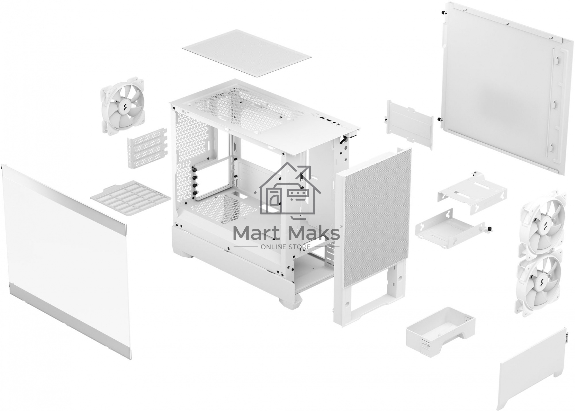 Корпус Fractal Design Pop Mini Air RGB White TG Clear Tint FD-C-POR1M-01