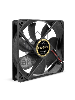 Вентилятор для корпуса ExeGate EX12025B2P черный, 120 мм, 1550 об/мин, 25 дБ, 2 pin