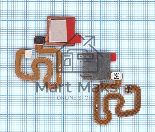 Шлейф со сканером отпечатка пальца для Xiaomi Redmi 5 золотой