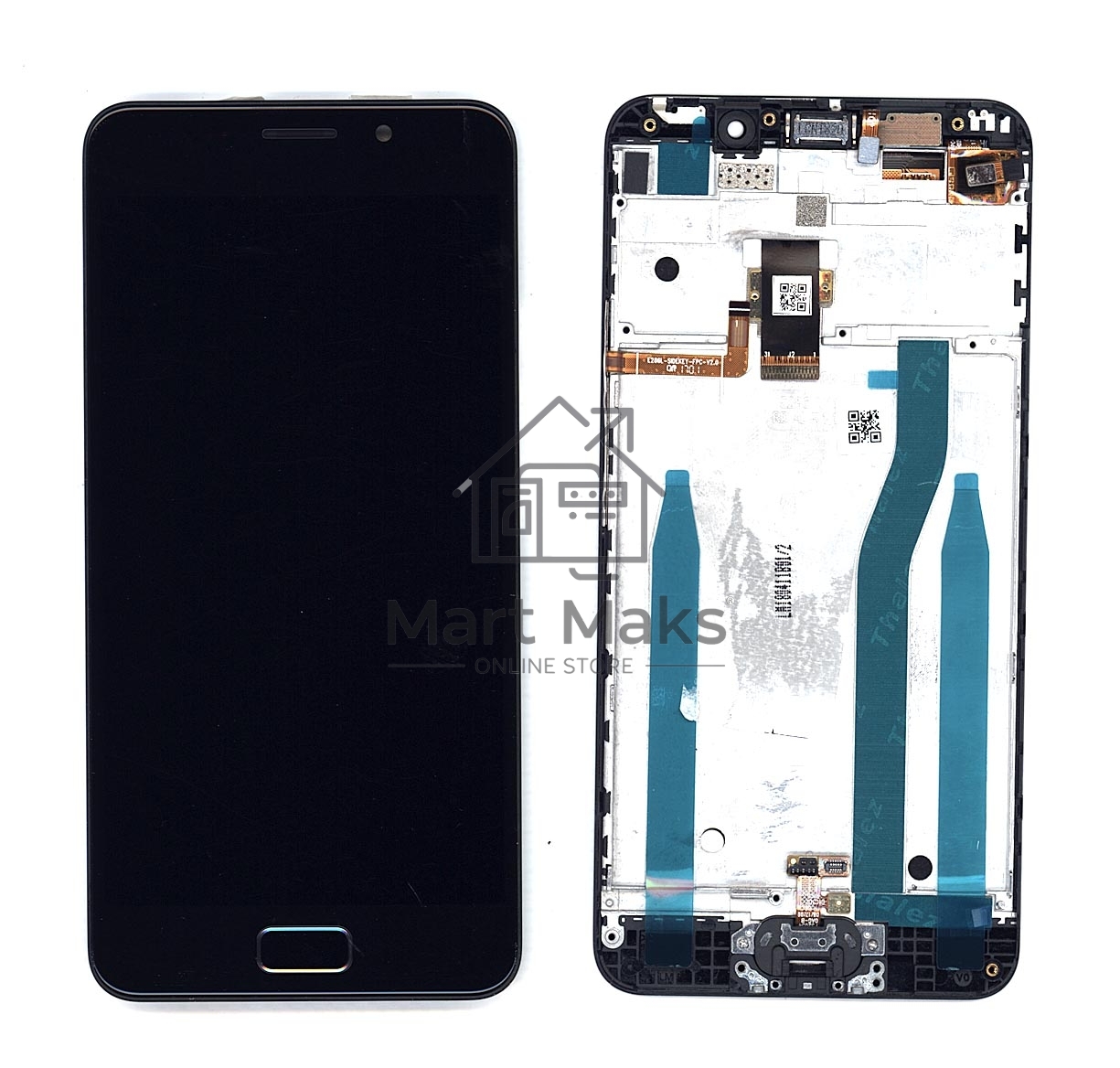 Дисплей для Asus ZenFone 3s Max ZC521TL черный с рамкой