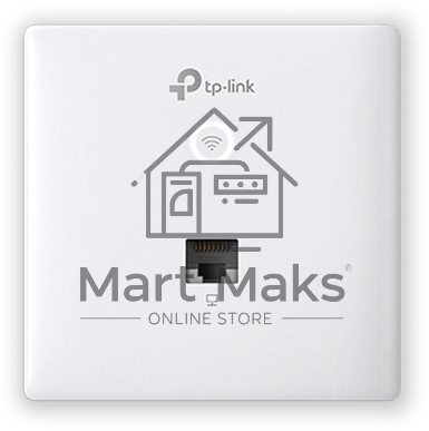 Точка доступа TP-Link Omada AC1200 wireless MU-MIMO Gigabit wall-plate Access Point, 1 Gigabit downlink port, 1 gigabit uplink port, 802.3af/at PoE in, wall plate mounting, support standalone mode and controlled by Omada SDN controller (Software/hardware/