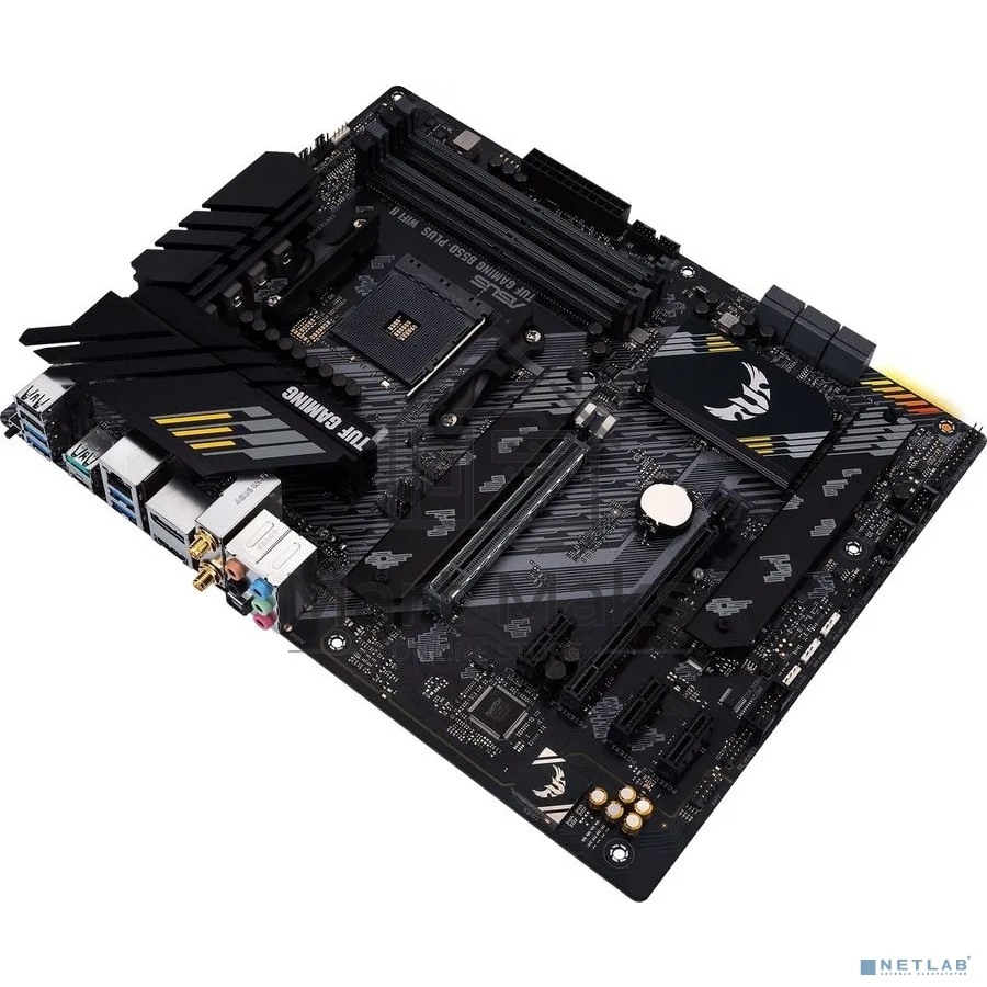 Материнская плата ASUS TUF GAMING B550-PLUS WIFI II, AM4, AMD B550, 4xDDR4, 6xSATA, 2xM.2, 1xPCI-E 3.0 x16, 1xPCI-E 4.0 x16, 3xPCI-E x1, 1xDP, 1xHDMI, 1x 2.5Gb LAN, 2xUSB-A 3.2 Gen 1, 1xUSB-A 3.2 Gen 2, 1xUSB-C 3.2 Gen 2, 3x3.5 мм, 7.1, ATX
