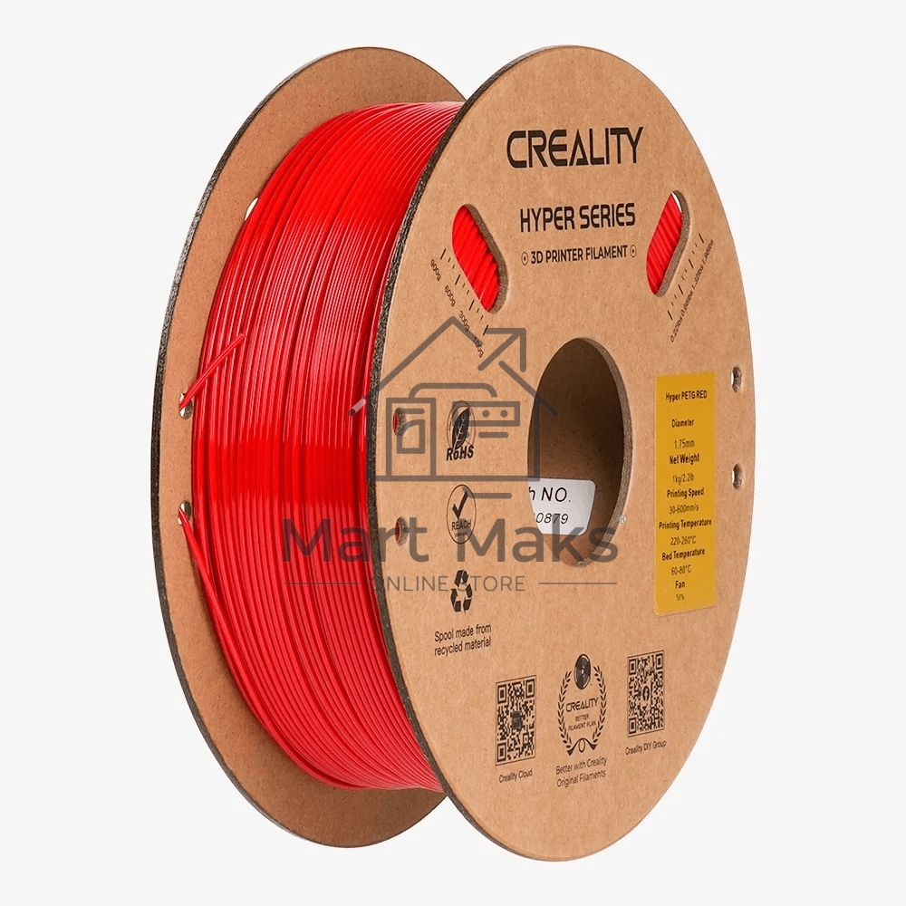 Пластик для принтера 3D Creality 3301030038 CR-PETG d1.75мм 1кг красный