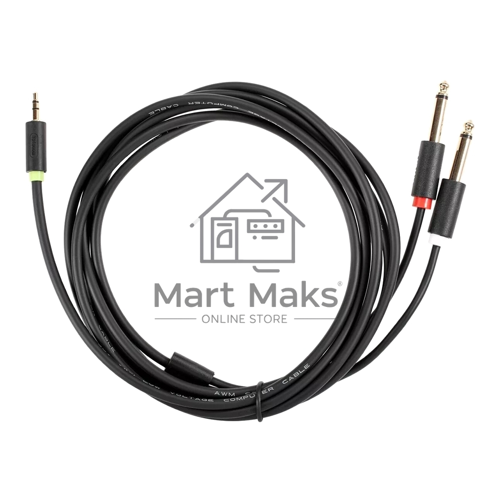 Кабель-адаптер 3.5ST(M)/2X6.35 ST(M), 3м, Telecom PRO <TAV6168-3M>