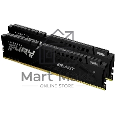 Оперативная память Kingston Fury Beast, DDR5, 64GB (2x32GB), 5600 MHz, CL40, с радиатором, чёрный