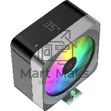 Кулер для процессора CPU Cooler Ocypus Delta A40 EX BK Digital (200W, 4-pin PWM, LED temp., 157mm, Al/Cu, 4x6mm, ARGB, 1x120mm, 60CFM, 31dBA, 1600RPM, S: 1851/1700/1200/115X, AM5/AM4, black)