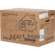 Встраиваемая микроволновая печь Gorenje BM201AG1X серебристый/черный, 20 л, 800 Вт, переключатели - кнопки, поворотный механизм