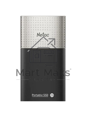 Внешний SSD Netac Z9, 2TB, USB 3.2 Gen 2 Type-C, R/W 550/480, черный