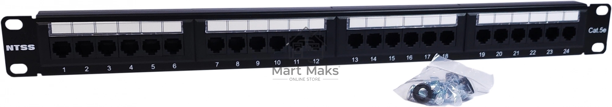 Патч-панель NTSS NTSS-PP-1U-24-UTP-RJ45-5E-D 19
