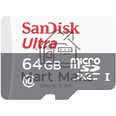 Флеш карта microSD 64Gb SanDisk microSDXC Class 10 Ultra UHS-I A1 140MB/s