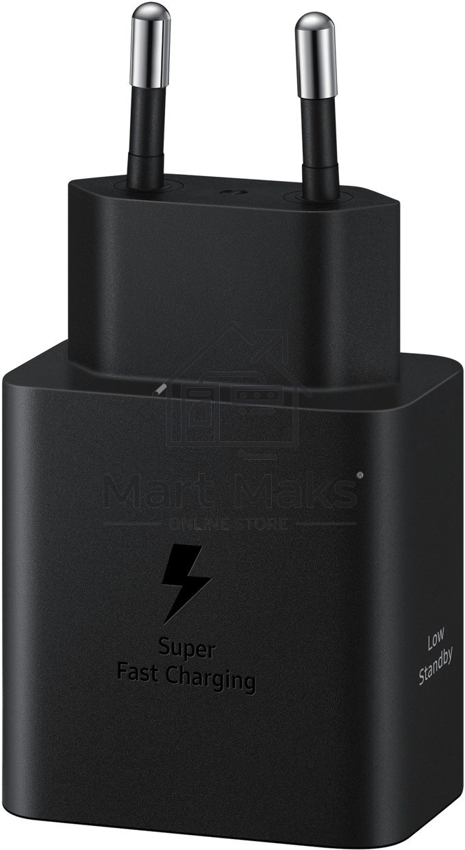 Сетевое зарядное устройство Samsung 45W (USB Type-C порт, кабель USB Type-C в комплекте), чёрное