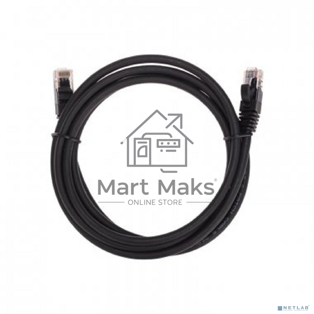 Патч-корд U/UTP Rexant кат.6, RJ45-RJ45, неэкранированный, 26AWG, LSZH, черный, 2 м