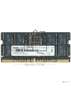 Оперативная память Foxline, DDR5, 16Gb (1x16 Gb), 4800 MHz, CL40, SO-DIMM